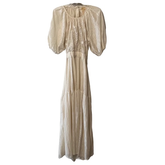 Anthropologie Verb Agneza Embroidered Lace Boho Cottagecore Midi Maxi Dress 12 - Picture 9 of 16